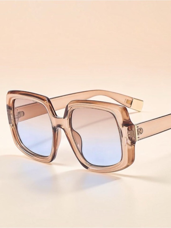 Accessories - Square Oversized Women’s Sunglasses - Blush Gradient Lenses